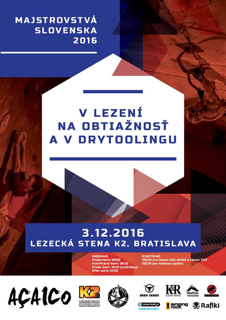 MSR Obtiažnosť, Drytooling 2016, Lezecká stena K2 - Bratislava